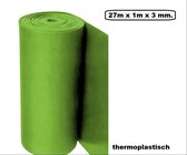 Decoratie foam thermoplastisch GROEN 27m x 1m x 3 mm.