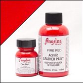 Teinture pour cuir Angelus Fire Red 118ml / 4oz - Pour les surfaces en cuir lisse telles que les chaussures, les sacs et les manteaux