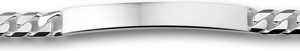The Jewelry Collection For Men Graveerarmband Gourmet Plaat 6 mm - Zilver