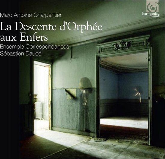 CD hoes met een interieur van een vervallen kamer met open deuren. De titel luidt 'La Descente d'Orphée aux Enfers'.