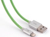 Bluestork TRENDY-LI-F 1.2m USB A Lightning Groen mobiele telefoonkabel