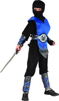 "Blauw ninja pak voor jongens - Verkleedkleding - 134/146"