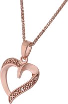 Orphelia Pendant + Chain Rose Heart Zirconium ZH-7020