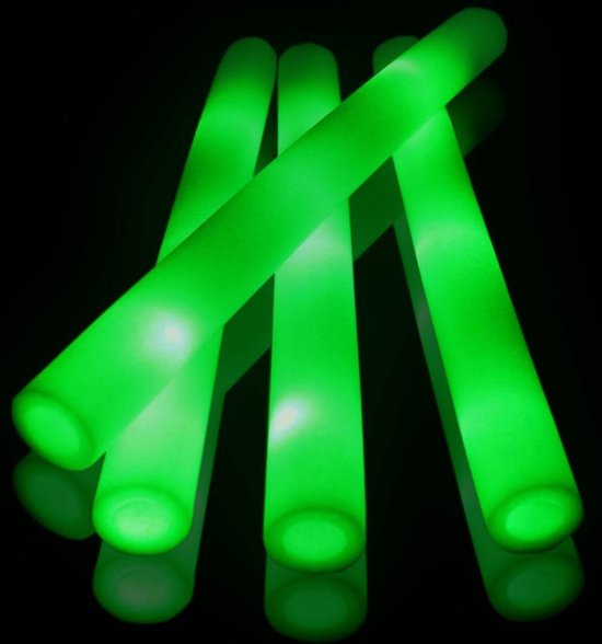 Bâtons de mousse LED , bâton lumineux, tube lumineux, vert - 100 pièces |  bol.com