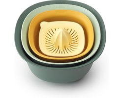 foto van Brabantia Tasty+ Beslagkom Set - met Vergiet en Citruspers - Mixed Colours