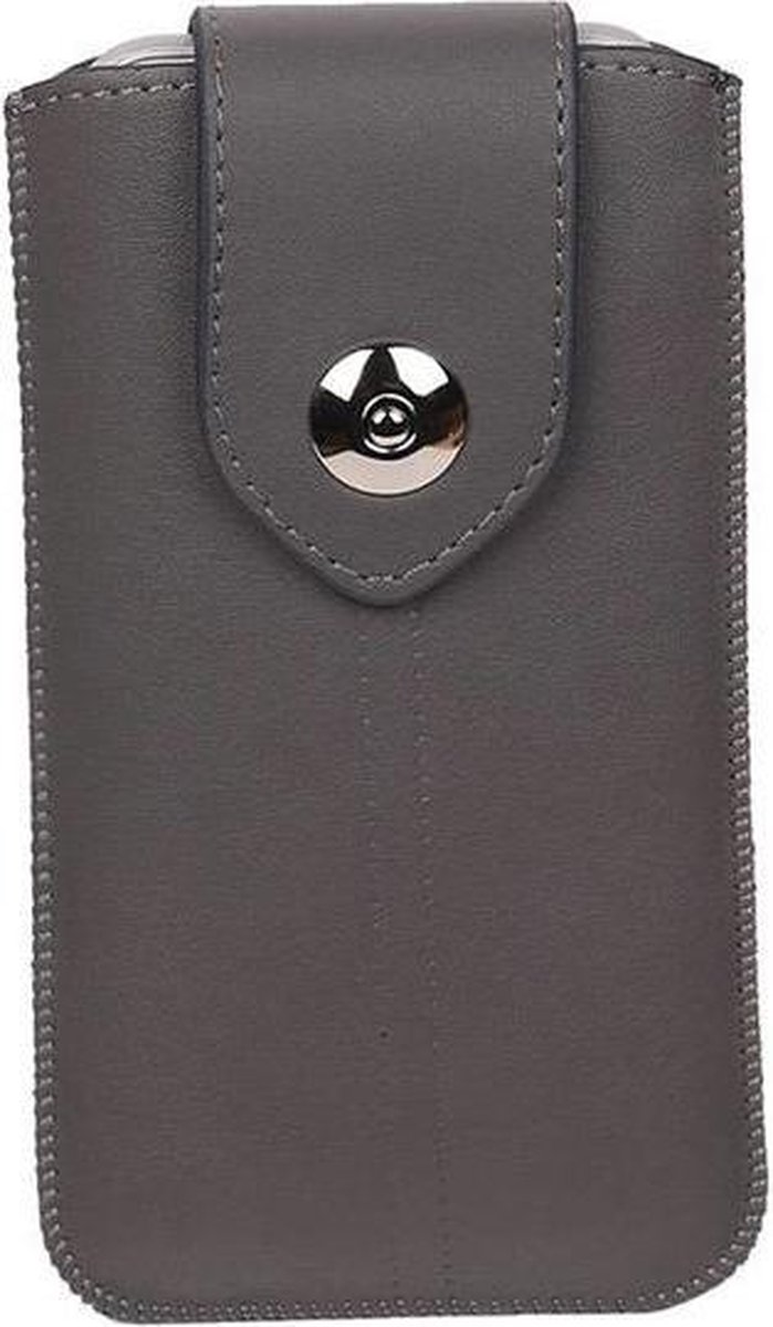Samsung Galaxy S2 Plus i9100 - Luxe Leder look insteekhoes/pouch/beschermhoes - Grijs