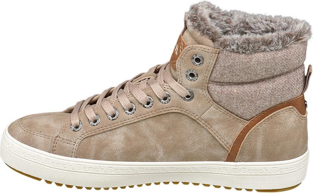 Bench Dames Beige hoge sneaker warm gevoerd - Maat 41 | bol.com