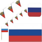 Feestartikelen Rusland versiering pakket - Rusland landen thema decoratie - Russische vlag