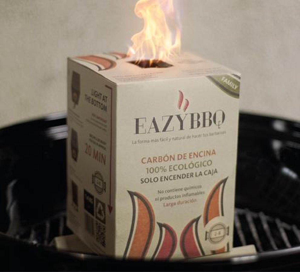 EazyBBQ - 2x Family pakket - Barbecue Houtskool - Eiken houtskool