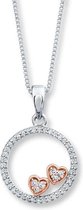 Fate Jewellery FJ447 Ketting - Eternal Love collection - Circle - 925 Zilver - Cirkel - 45cm + 5cm