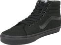 Zwarte Vans SK8-Hi high-top sneaker met canvas bovenwerk en iconische zijstreep.