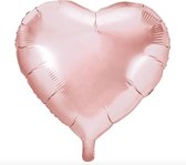 Folieballon hart Rose gold