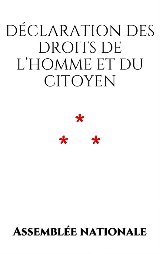Déclaration des Droits de l’Homme et du Citoyen - cover