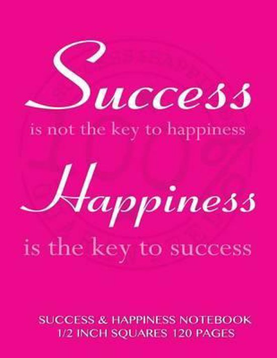 Success and Happiness Notebook 1/2 Inch Squares 120 Pages - cover