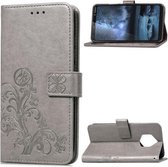 Nokia 9 PureView wallet agenda hoesje grijze vlinder