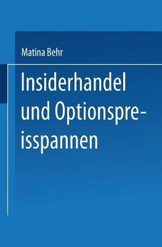 DUV: Psychologie- Insiderhandel und Optionspreisspannen - cover