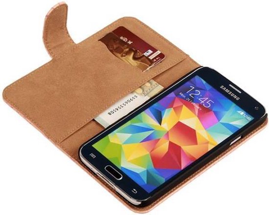 Samsung Galaxy Grand Neo - Roze Slangen Hoesje - Book Case Wallet Cover  Beschermhoes | bol.com