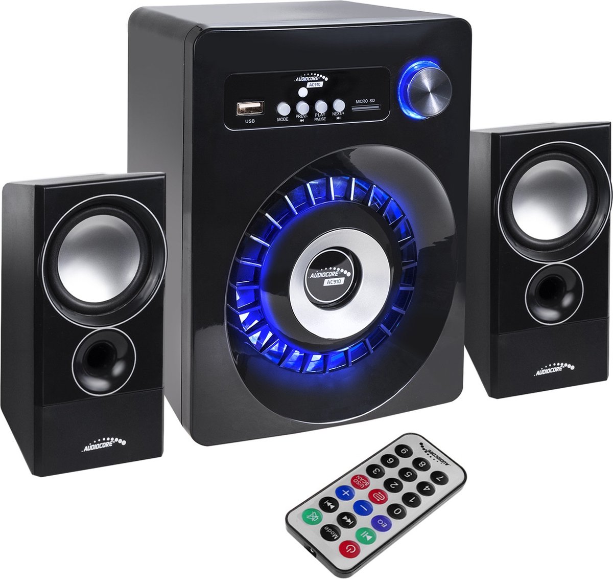Bluetooth 2.1 Audiocore AC910 luidspreker FM-radio TF-kaartingang AUX USB-voeding