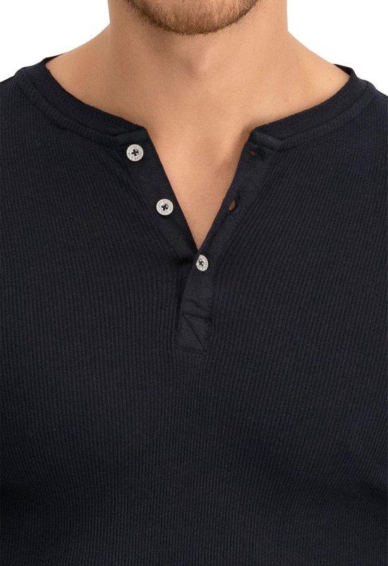 Levi Core LS Henley Shirt Heren Sportshirt casual - Maat L - Mannen - zwart  | bol.com