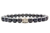 Beaddhism - Armband - Ebony Guru - Wood - 8 mm - 18 cm