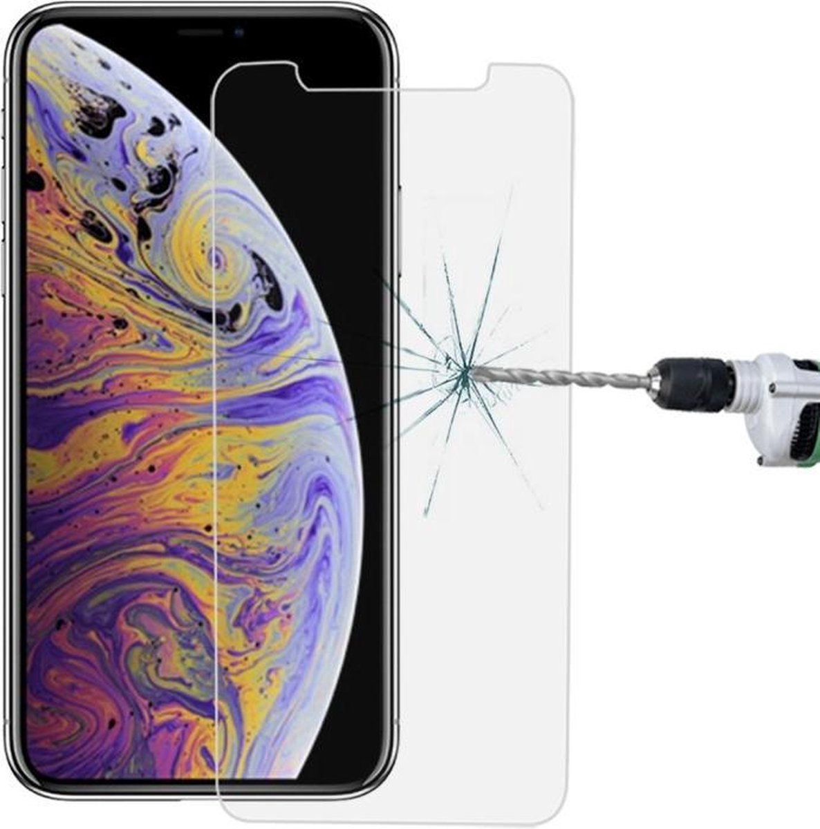 geschikt voor iPhone XS Max (6,5 inch) - Screen protector - Tempered glass - Voorkant