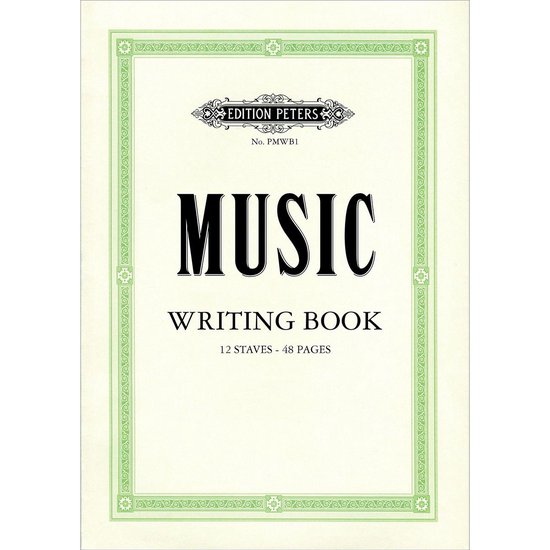 Peters Music Writing Book - cover