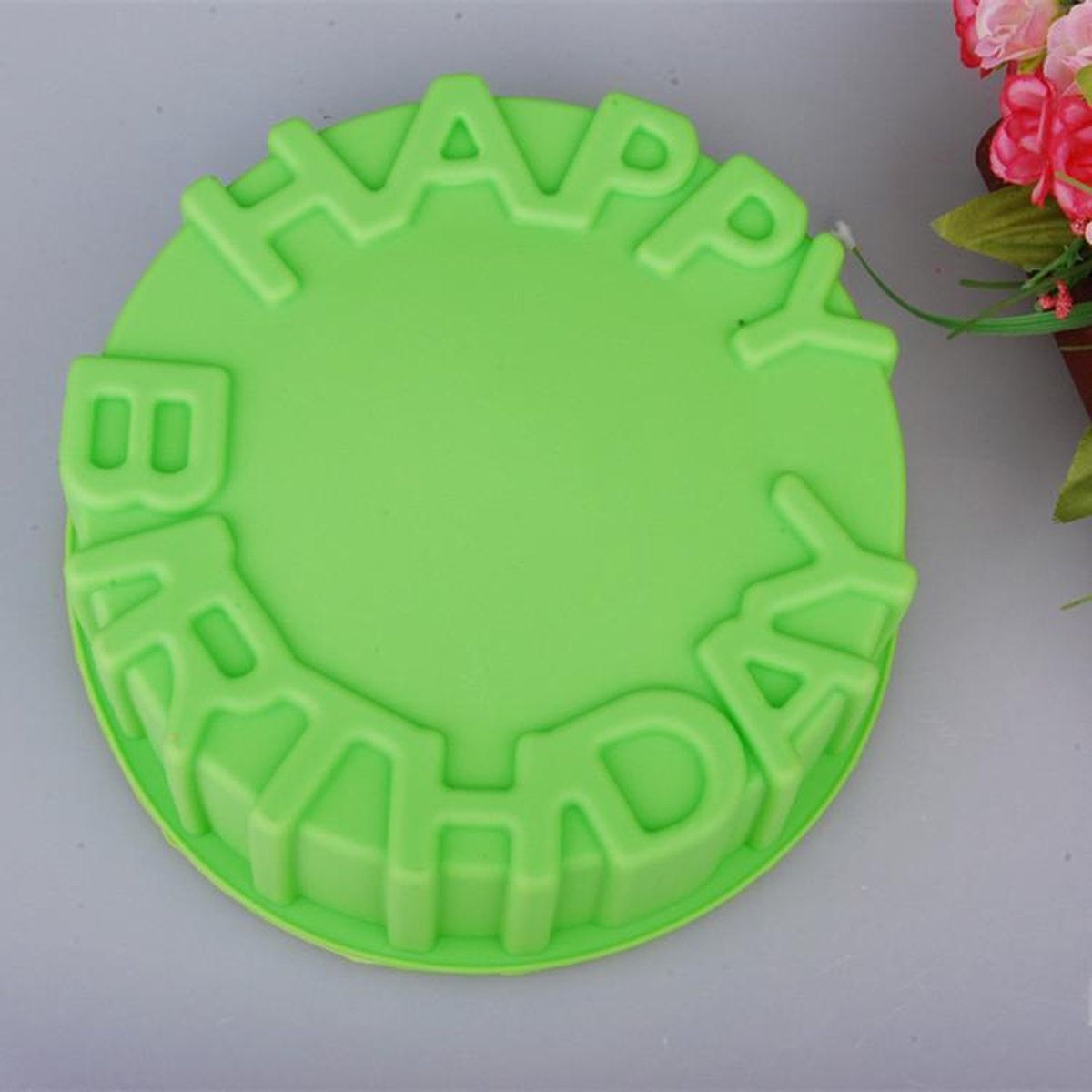 Happy Birthday - Verjaardags Taart vorm - 8-10 personen - inclusief taart cake snijder
