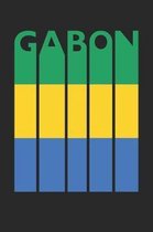 Vintage Gabon Notebook - Retro Gabon Planner - Gabonese Flag Diary - Gabon Travel Journal