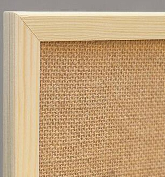 NAGA Prikbord jute 60x140cm houten lijst | bol.com