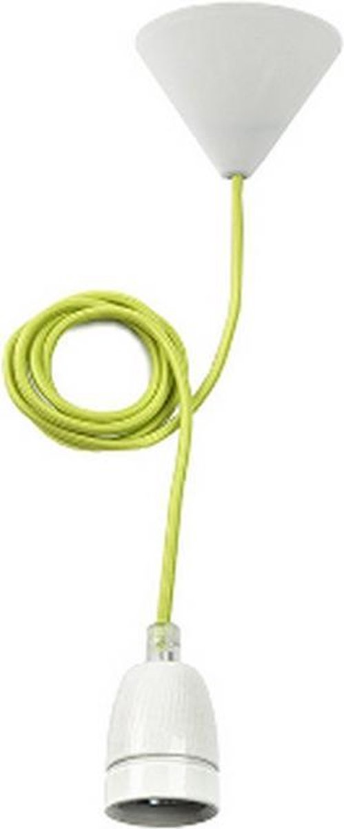 Pendel - Groen - textiel - E27 - Ø110-Ø46-1715mm
