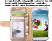 Premium Hoesje voor LG G5 H850 - Book Case - Glad Leer Leren Lederen - geschikt voor pasjes - Goud