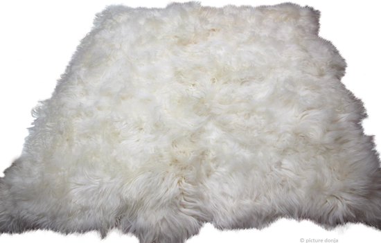 onderschrift Kenmerkend Pijlpunt Donja HD -IJslands schapenvacht vloerkleed tapijt natuurwit langharig  140/200cm | bol.com