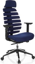 hjh office Ergo Line II Pro - Chaise de bureau - Tissu - Blauw