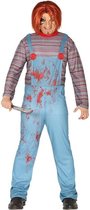 Costume de poupée d'horreur Chuck pour homme - Salopette de poupée tueur d'Halloween L (52-54)