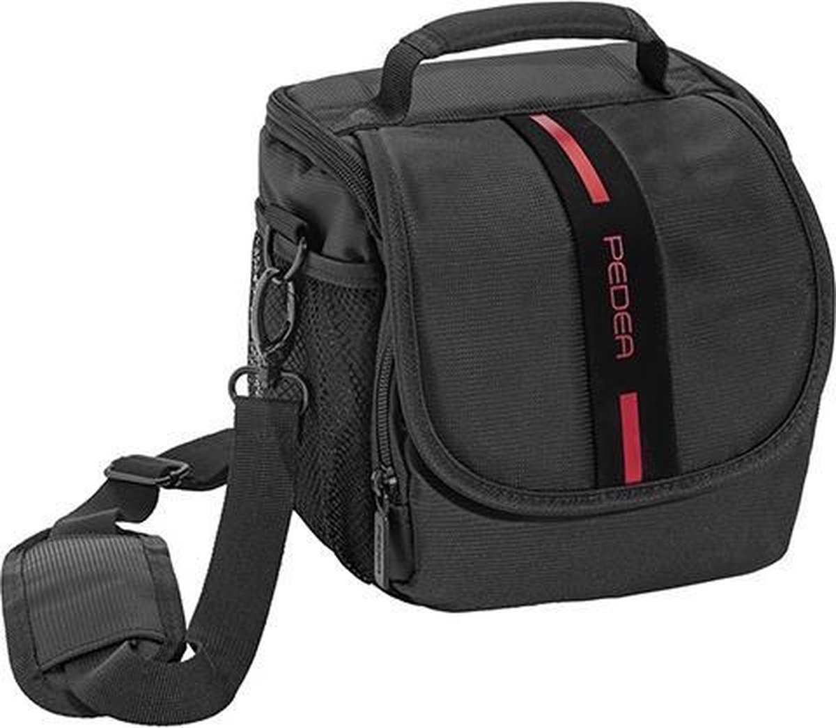 PEDEA Cameratas ESSEX - Fototas - regenhoes - accessoirevakken - Zwart/Rood