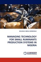 Managing Technology for Small Ruminants Production Systems in Nigeria