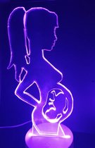 3D LED LAMP MOEDER IN BLIJDE VERWACHTING