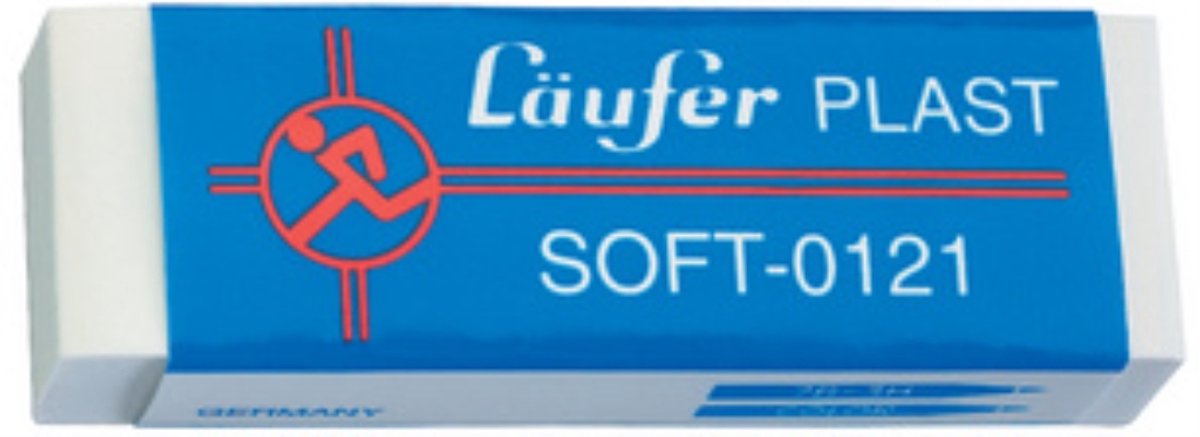 Läufer Plast Soft kunststof gum wit, 65×21×12 mm