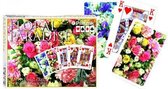 Floral Paradise Roze Speelkaarten - Double Deck