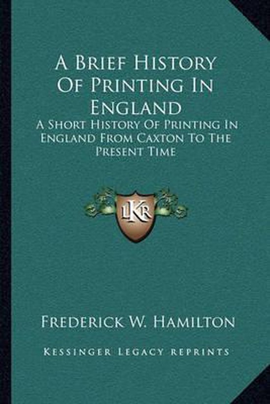History Of Printing In England