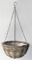 Hanging Basket Rotan Antique Grey D40CM