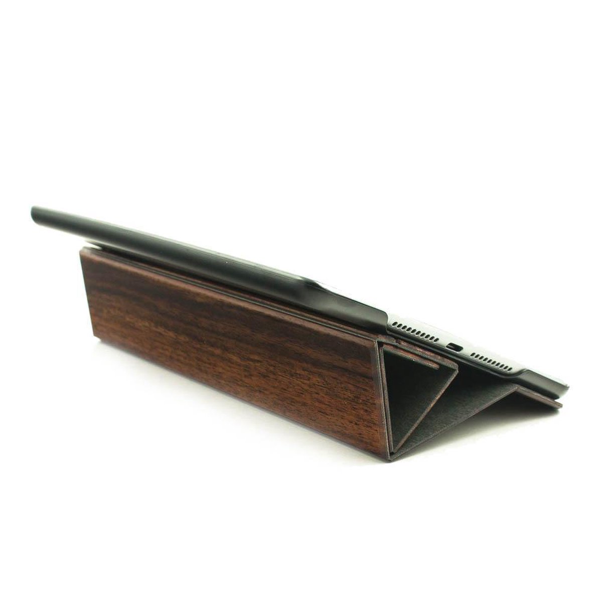 Hoentjen Creatie, Volledig houten iPad MINI 4 bookcase - padouk
