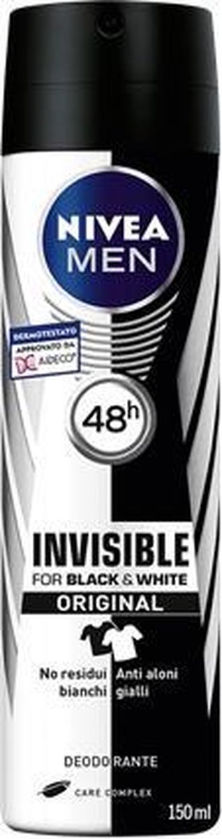 Nivea Men - Deodorant - Spray - Invisible Black & White - 150ml