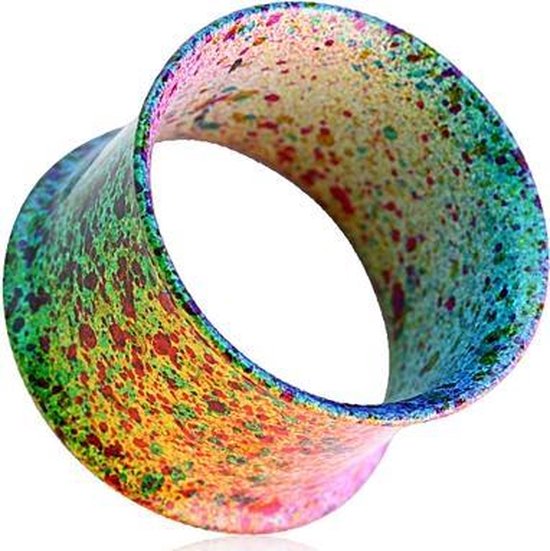 Tunnel verf spetters regenboog kleuren SET 10 st.