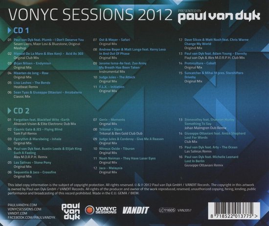 Paul Van Dyk - Vonyc Sessions 2012 - Paul van Dyk