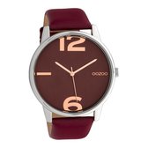 OOZOO Timepieces Burgundy horloge  (45 mm) - Bruin