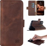 Bouletta leer Cover iPhone 11 Pro Book- WalletCase hoes Vintage Brown