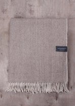 Schitterende Herringbone deken | Natural| Duurzaam wol | From Scotland