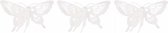 3x Kerst decoratie vlinders wit 15 x 11 cm - Kerstboom versiering/decoratie vlinder op clip