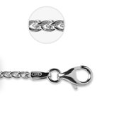 Jewels Inc. - Vossenstaart Ketting met Karabijnsluiting - 4.0mm Dik - Lengte 45cm - Gerhodineerd Zilver 925
